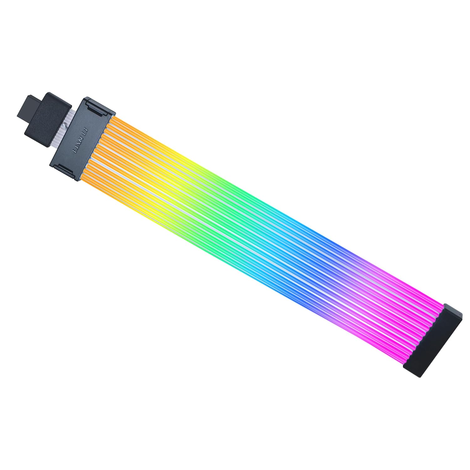 Lian Li Strimer Wireless 16 Pin - کابل افزودنی برق RGB آدرس پذیر با کنترل بی سیم - 12 نوار LED - کنترلر بی سیم شامل نمی شود. یک کنترلر برای استفاده مورد نیاز است (PW16-121W)