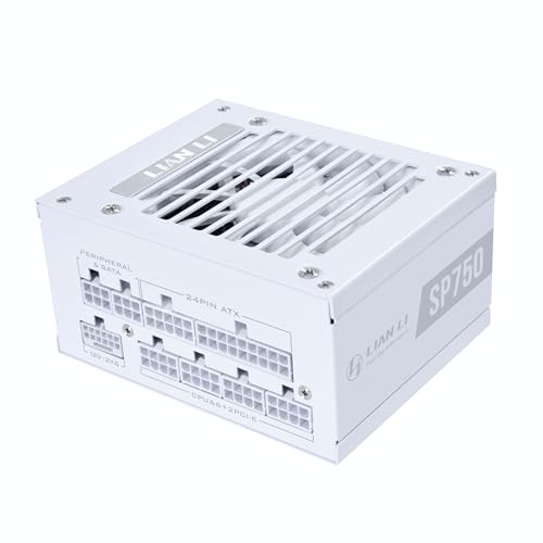Lian Li SP750 Gold - منبع تغذیه 750 وات SFX Form Factor با کابل Native 12V-2x6 - کم نویز - 80 Plus Gold Efficiency - سازگار با ATX 3.1 & PCIe 5.0 - فن 92 میلی متری FDB - 10 سال - سفید (SP750)