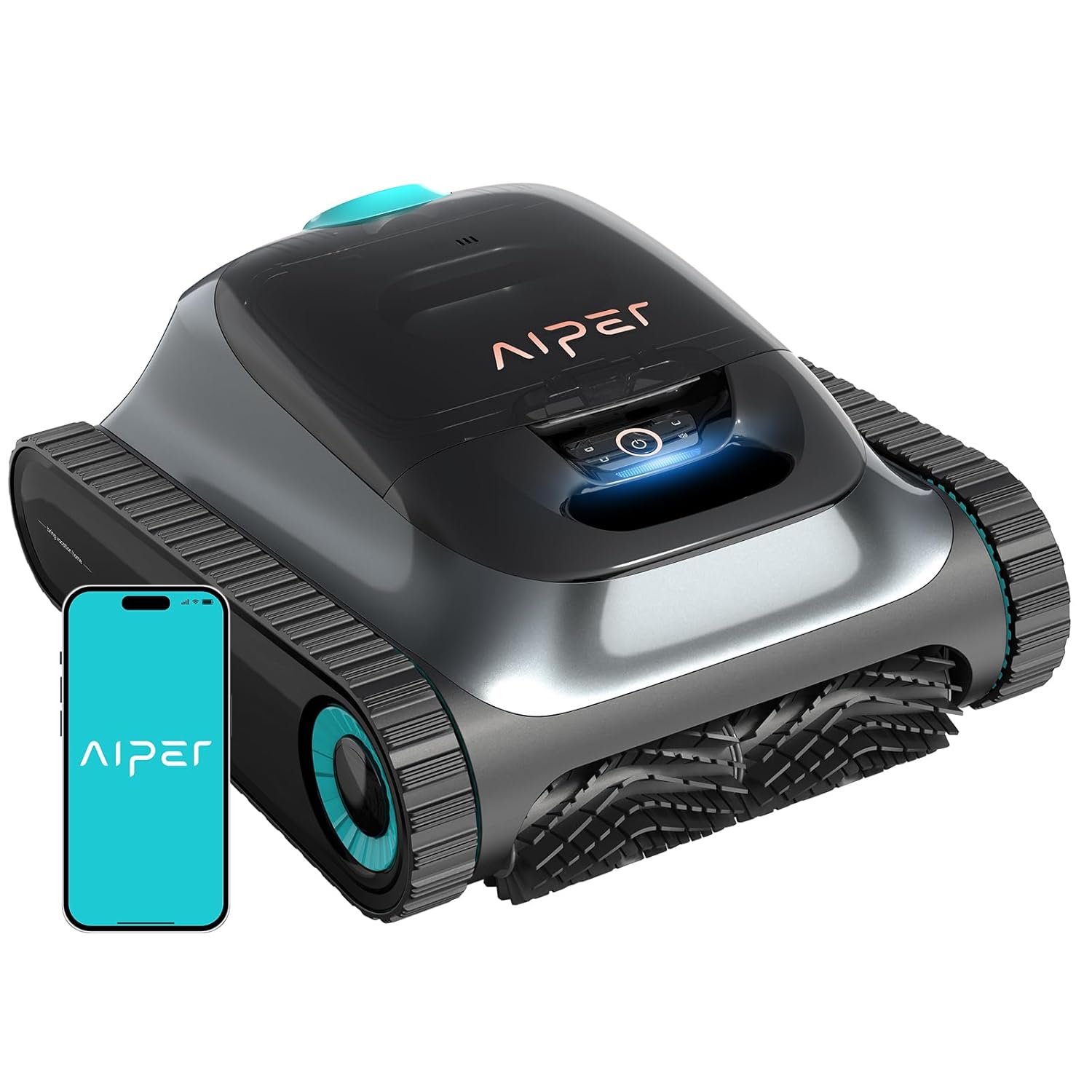 پاک کننده رباتیک استخر AIPER Scuba S1، تمیز کردن دیوار و خط آب، فیلتر دوگانه، عمر باتری 270 دقیقه ای طولانی تر، ناوبری هوشمندتر با سنسورهای با دقت بالا، پشتیبانی از برنامه، ارتقاء OTA، مشکی