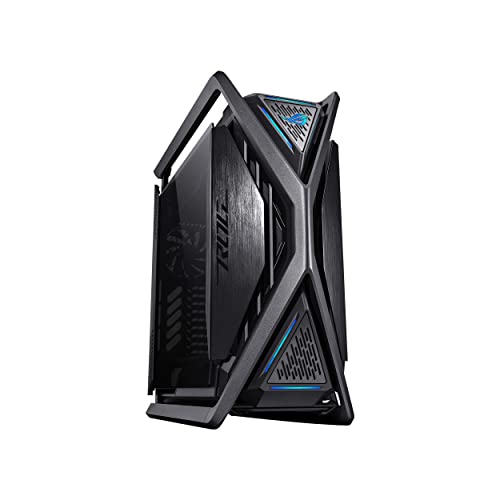 کیس کامپیوتر تمام برج ایسوس ROG Hyperion GR701 EATX با ساختار نیمه باز، پانل های جانبی بدون ابزار، پشتیبانی از تا 2 رادیاتور 420 میلی متری، جای کارت گرافیک داخلی، پنل جلوی 2X Type-C