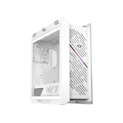 ASUS ROG Strix Helios II EATX Mid-Tower PC Gaming Case (پنلهای کناری شیشهای مقاوم، 4 عدد فن از پیش نصب شده 140 x 28 میلیمتری، GPU تا 450 میلیمتر، پایه رادیاتور 420 میلیمتری) | سفید