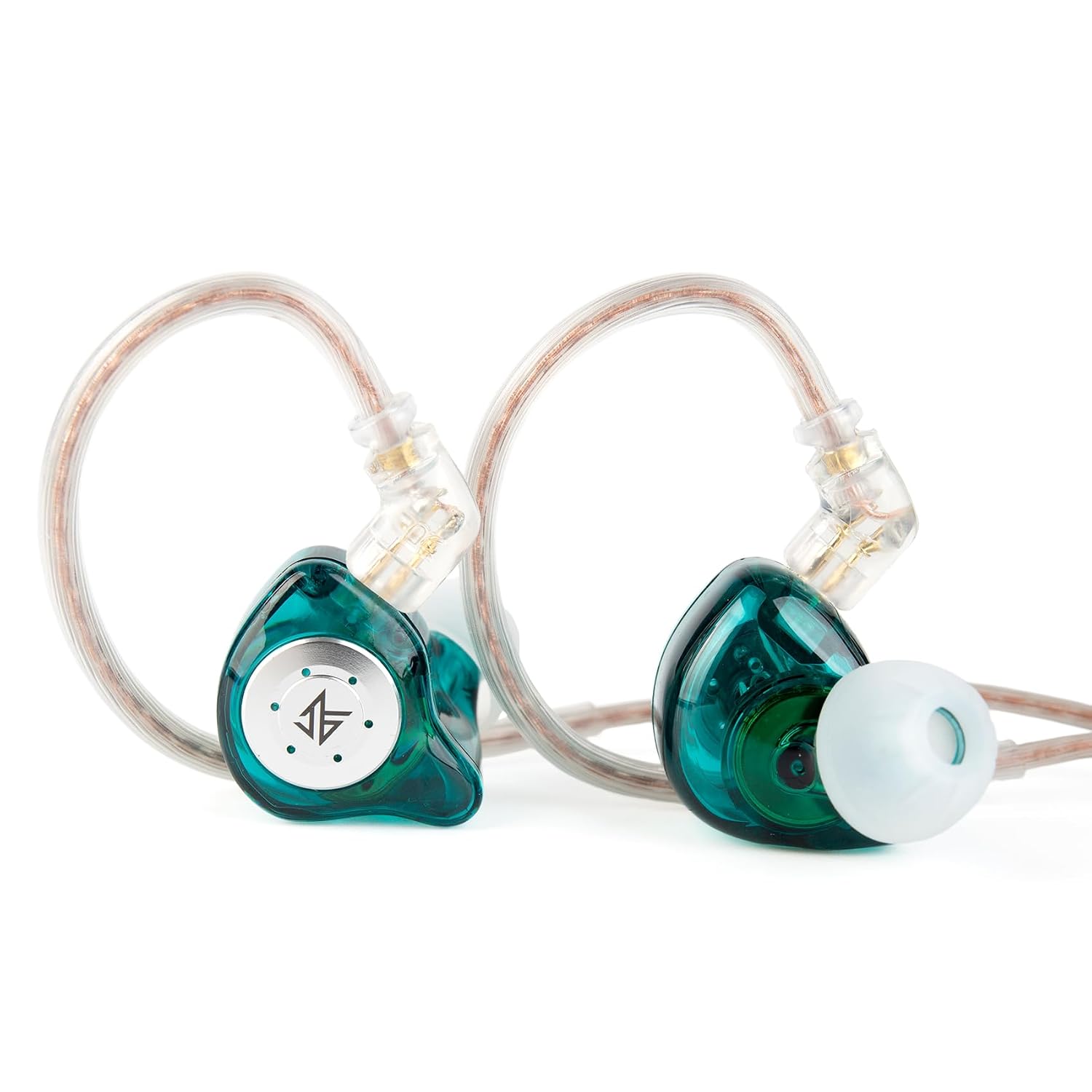 هدفون KZ EDX PRO in Ear Monitor هدفون IEM با 1DD، HiFi Deep Bass IEM برای بازی، هدفون بازی سیمی با کابل 10 میلی متری پویا درایور قابل جدا شدن برای کلیسای موسیقی ویدیویی (فیروزه ای، بدون میکروفون)