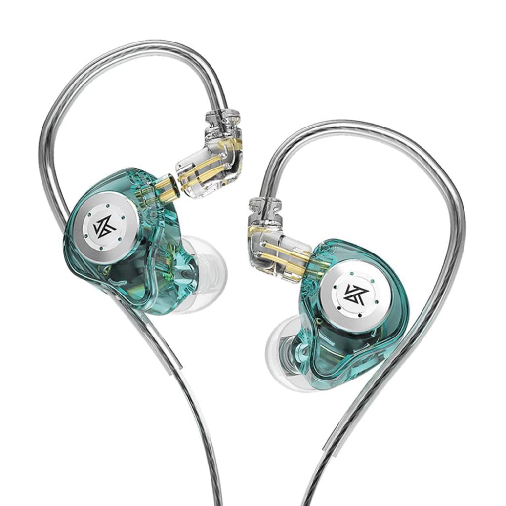 هدفون مفهومی Kart KZ EDX Pro IEM, HiFi Stereo Special Dual Magnetic Dinamic Driver Resin Inlay Metal Process In-Ear Monitors Earbuds with 5N OFC 2Pin Cable Retractable