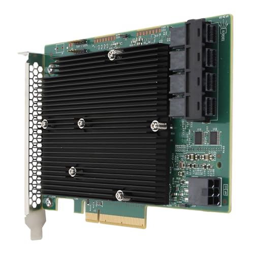 کارت HBA با مشخصات پایین، کارت LSI SAS 9300 16I HBA 12Gbps 16 پورت SAS کارت کنترلر HBA برای Wins برای VMware برای FreeBSD