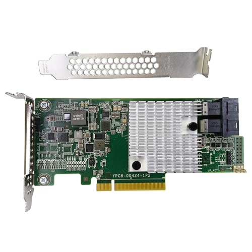 کارت HBA کنترلر LSI 9300-8i، آداپتور گذرگاه میزبان LSI 3008 SATA SAS 2 x SFF-8643 داخلی 12 گیگابیت بر ثانیه، سیستم عامل PCI-e 3.0 x8 حالت IT Non RAID