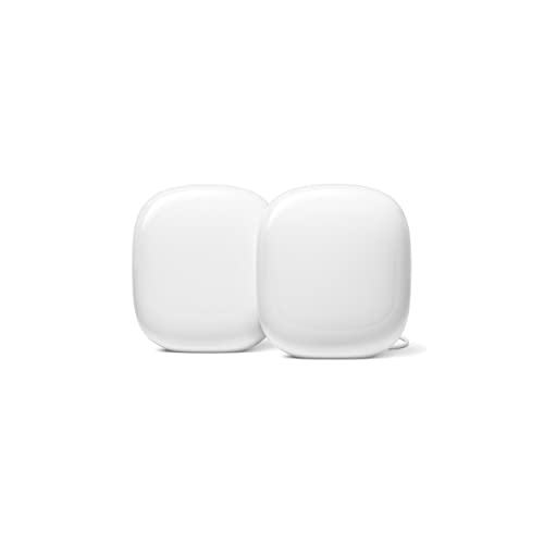 سیستم مش وایفای گوگل Google Nest WiFi Pro – Wi-Fi 6E، بسته 2 عددی، پوششدهی کل خانه، رنگ سفید Snow