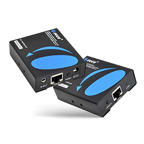 توسعه دهنده OREI HDMI از طریق اترنت تا 196 فوت در 1080P @ 60Hz با عملکرد مادون قرمز تک جهتی و پورت خروجی حلقه HDMI (EX-196PRO-KIT)