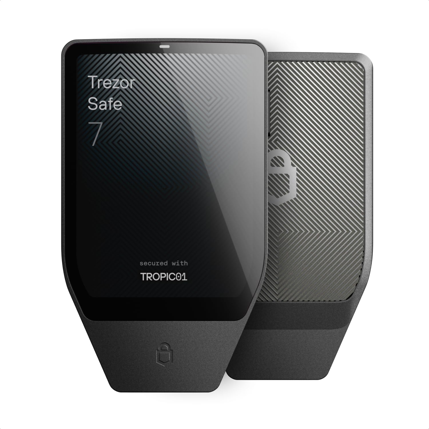 Trezor Safe 7 - کیف پول سخت افزاری کریپتو با بلوتوث، صفحه نمایش لمسی رنگی، عنصر امن شفاف، کوانتومی آماده (مشکی ذغالی)