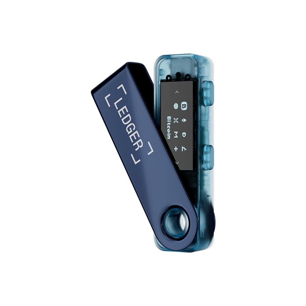 Ledger Nano S Plus Signer – روشی در دسترس برای مدیریت امن رمزارزها و NFT های خود (Ledger Wallet فقط برای دسکتاپ و اندروید) – Neptune Blue | جمع و جور، برای مصارف خانگی، صفحه نمایش 1.1 اینچی. سازگار با کامپیوتر و اندروید