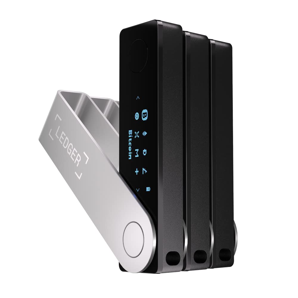 بسته Ledger Nano X 3 - امضاکنندگان کیف پول رمزنگاری امن - سازگار با بلوتوث و iOS - به راحتی از آنچه مال شماست محافظت کنید - پشتیبان گیری کلاسیک برای آزادی بیشتر