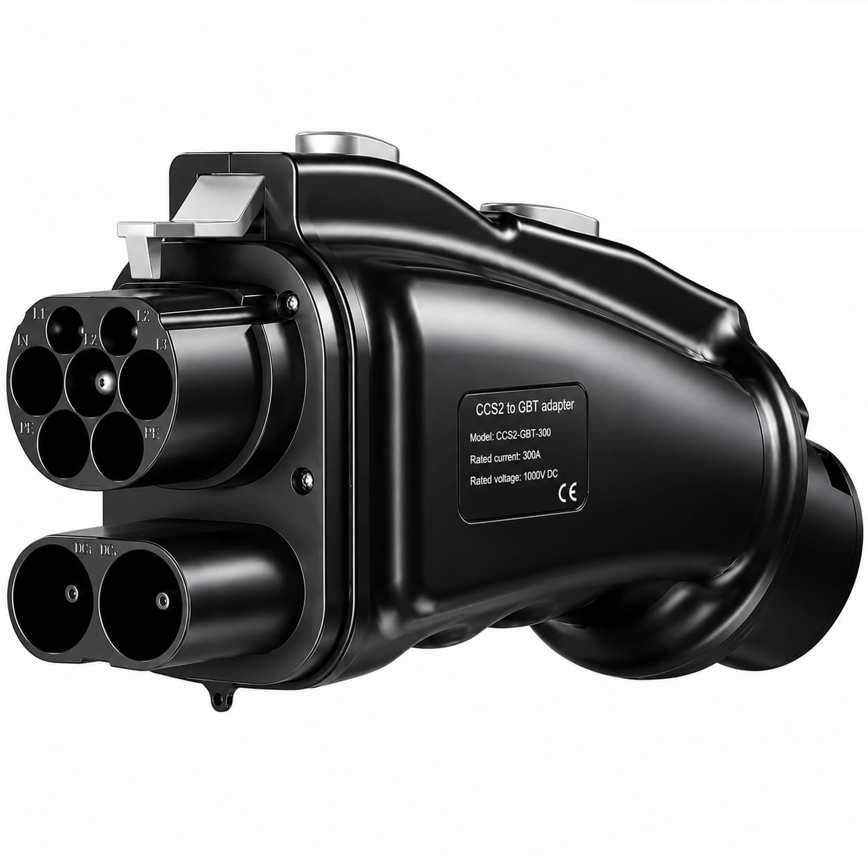 آداپتور شارژ CCS2 به GBT | تا 300 کیلووات DC | برای BYD، ID4/ID6، ROX، Leopard، VW ID، Avatar، Xiaomi، Zeeker و سایر خودروهای برقی چینی