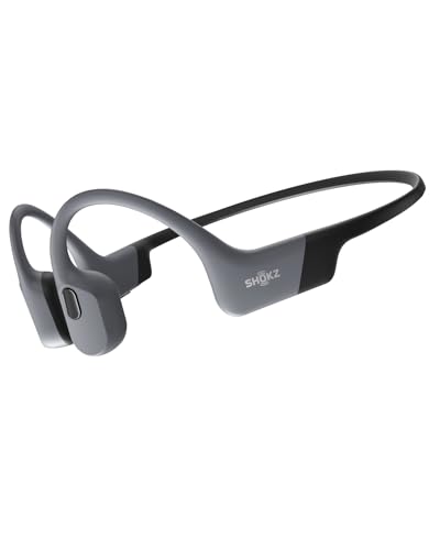 هدفون ورزشی SHOKZ OpenSwim Pro Bone Conduction، هدفون بیسیم ضدآب گوش باز IP68 با بلوتوث 5.4، 32 گیگابایت حافظه MP3، میکروفون حذف نویز، زمان پخش 9 ساعت برای دویدن، شنا خاکستری