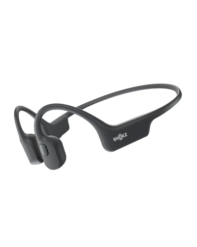 هدفون SHOKZ OpenRun Bone Conduction، هدفون ورزشی بلوتوث گوش باز با میکروفون، هدست بی سیم IP67 ضد آب برای دویدن و تمرین، زمان پخش 8 ساعت، USB-C، Comet Grey، هدبند ورزشی