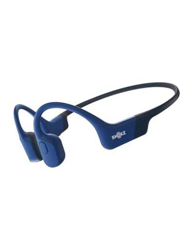 هدفون SHOKZ OpenRun Bone Conduction، هدفون ورزشی بلوتوثی با میکروفون، هدست بیسیم IP67 ضد آب برای دویدن و تمرین، زمان پخش 8 ساعت، USB-C، هدبند آبی، اسپرت