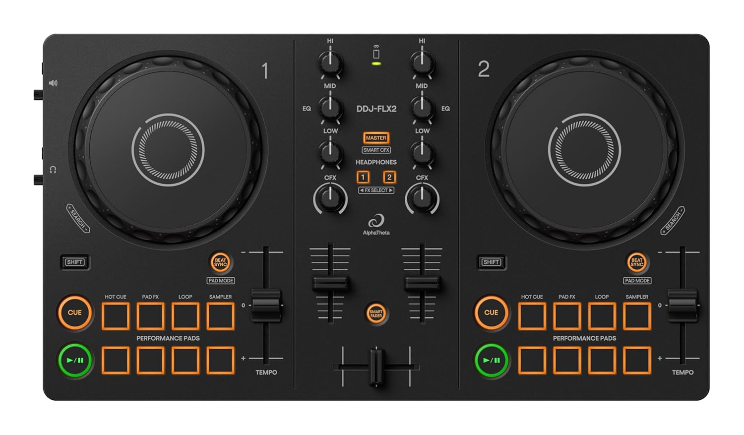 کنترلر دیجی 2 کاناله کامپکت پایونیر DJ AlphaTheta DDJ-FLX2