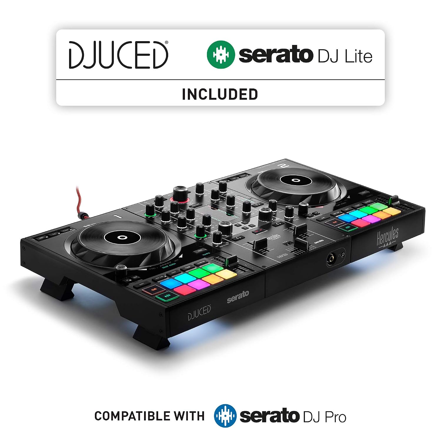Hercules Djcontrol Inpulse 500: 2-Deck USB Dj Controller for Serato Dj And Djuced (شامل)