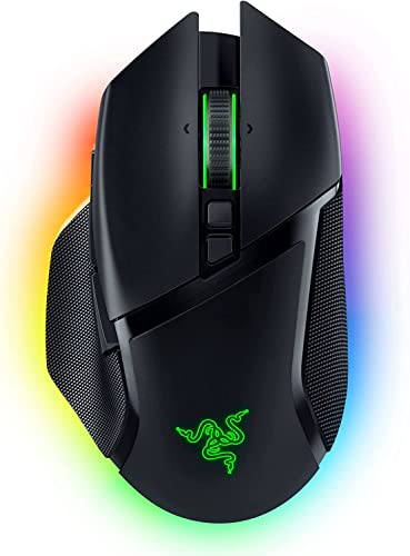 ماوس بازی بیسیم قابل تنظیم Razer Basilisk V3 Pro - سوئیچهای نوری سریع Gen-3، چرخ شیبدار HyperScroll، Chroma RGB، 11 دکمه قابل برنامهریزی، سنسور نوری Focus Pro 30K - مشکی کلاسیک