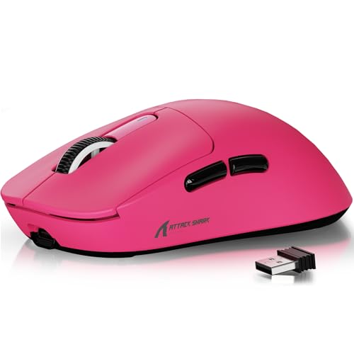 موس ATTACK SHARK X3 49 گرمی SUPERLIGHT، سنسور بازی PixArt PAW3395، ماوس گیمینگ بیسیم/سیمی BT/2.4G، 6 DPI قابل تنظیم تا 26000، باتری 200 ساعت، ماوسهای آفیس برای Win11/Xbox/PS/Mac