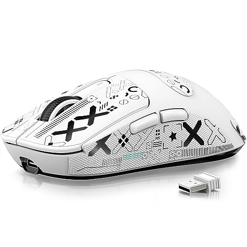 موس ATTACK SHARK X3 49g Super Light با روبان، سنسور PixArt PAW3395، BT/2.4G، 6 DPI 26000 قابل تنظیم، باتری 200 ساعت
