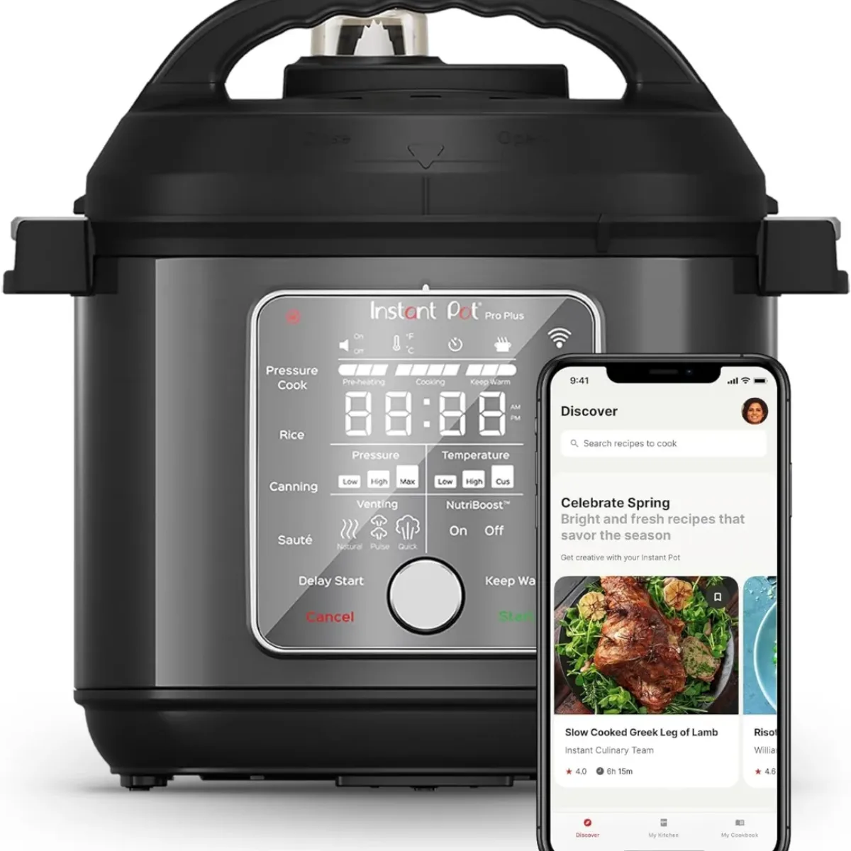 زودپز برقی هوشمند Instant Pot Pro Plus 6Qt مدل 112-0124-01 | مولتی کوکر 10 کاره با Wi-Fi