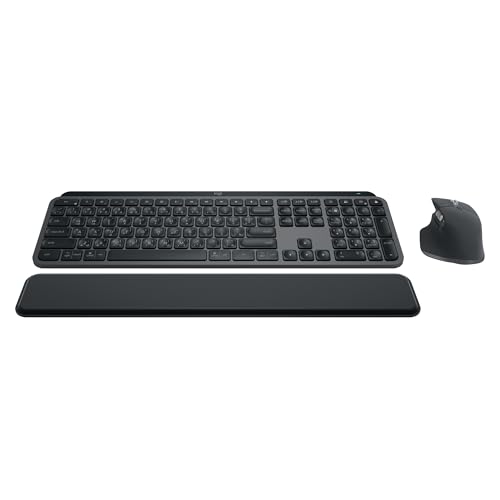ست کیبورد و ماوس بیسیم Logitech MX Keys S Combo با استراحتگاه دست، نور قابل تنظیم و شارژ USB-C چیدمان ARA