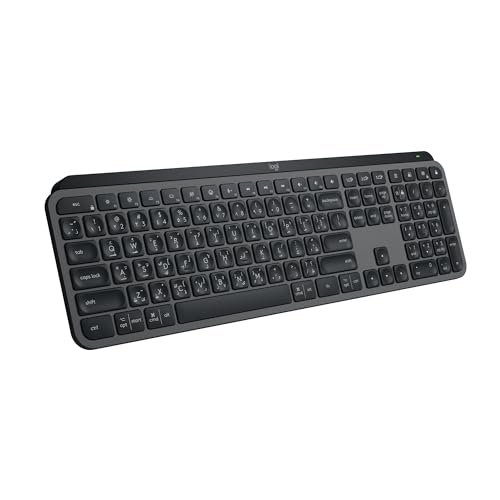کیبورد بیسیم Logitech MX Keys S با نور پسزمینه، کلیدهای قابل برنامهریزی و شارژ USB-C، چیدمان AR