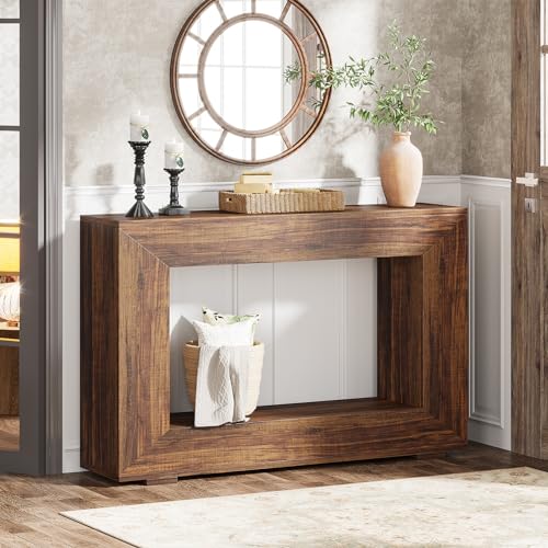 میز کنسول Tribesigns Farmhouse Console Table ، میز ورودی 120 سانتی متری با انباری مدل JW0691