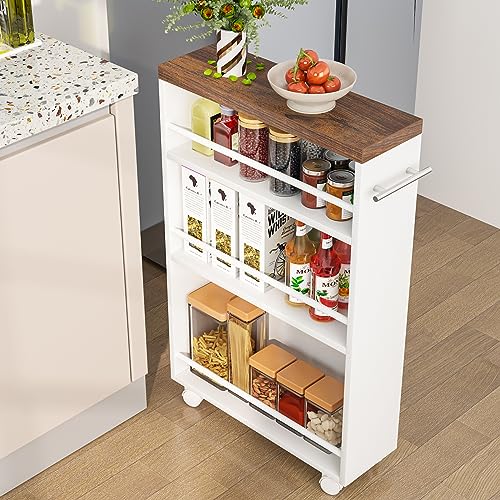 کمد ذخیرهسازی آشپزخانه تریبساینز Tribesigns 4-Tier Slim مدل 00362