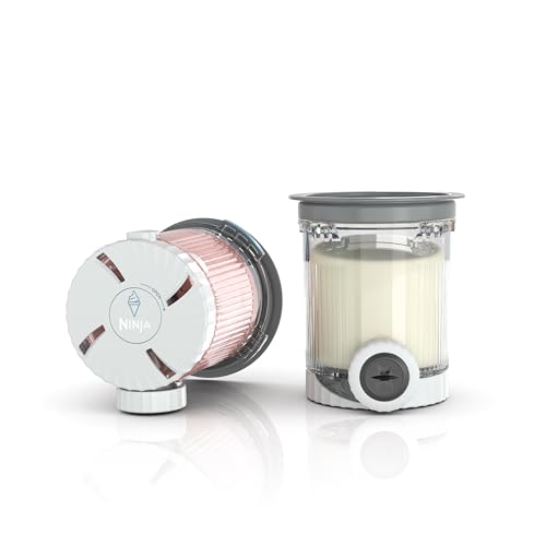 Ninja Swirl by CREAMi Pints and Lids - 2 بسته، سازگار با بستنی Swirl سری NC700 و سازندگان سرو نرم، بدون BPA و قابل شستشو در ماشین ظرفشویی، درب خاکستری، XSK7PNTLD2