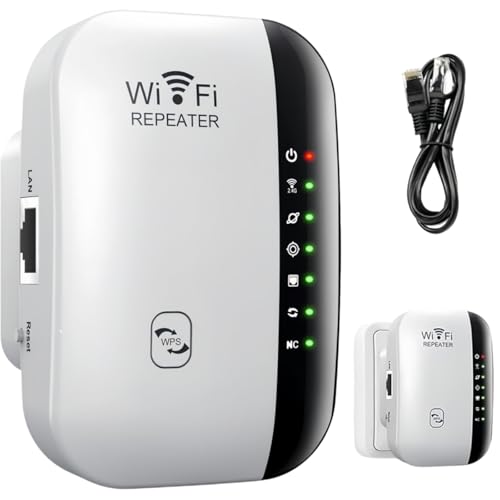 توسعه دهنده WiFi، تقویت کننده سیگنال WiFi Extender برای خانه تا 5000 فوت مربع و 52 دستگاه، توسعه دهنده برد WiFi، تکرار کننده بی سیم، تقویت کننده برد بلند با درگاه اترنت، راه اندازی با 1 ضربه