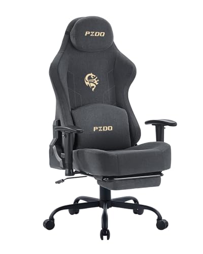 صندلی گیمینگ PZDO Computer Chair Fabric Gaming Chair (خاکستری عمیق) مدل PZ007-Deep Grey