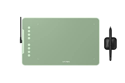 تبلت گرافیکی XPPen Deco 01 V3 – سایز 10×6 اینچ با قلم بدون باتری و 16384 سطح فشار، دارای 8 کلید میانبر، سبز