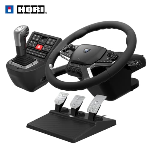فرمان شبیهساز کامیون HORI Force Feedback Truck Control System مدل HPC-044E – سیستم کنترل حرفهای برای PC
