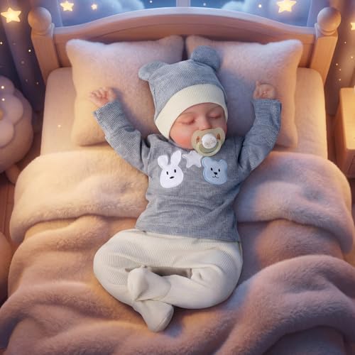 عروسک نوزاد Reborn BABESIDE با بدنه پارچهای و دست و پا وینیل 20 اینچ | مدل JUSS002CGWA-TC7
