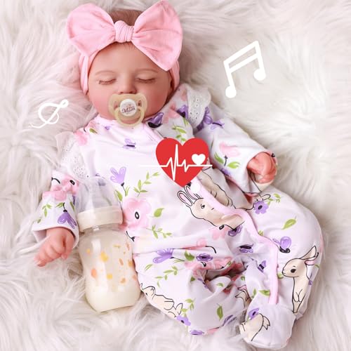 عروسک نوزاد واقعي Reborn BABESIDE با بدنه پارچهای و دست و پا وینیل 15 اینچ | مدل JUSS002CGWA8-TC1