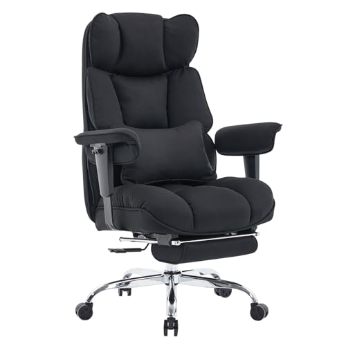 صندلی اداری افومائو Efomao Big & Tall Office Chair with Footrest (مشکی) مدل 3084