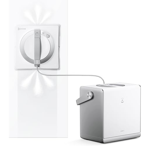 پاک کننده پنجره ربات ECOVACS WINBOT W2S Omni با ایستگاه، تمیز کردن هوشمند لبه به لبه با TruEdge، شارژ کار، آب پاش 3 جت، محافظ 12 سطح