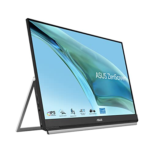 مانیتور قابل حمل ASUS ZenScreen MB249C – سایز 23.8 اینچ Full HD IPS، USB-C، اسپیکر و پایه
