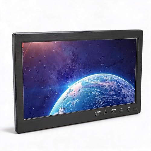 مانیتور قابل حمل Bewinner مدل Bewinner0povx3m492-12 – سایز 10.1 اینچ HD با رزولوشن 1024×600، اسپیکر و ریموت کنترل پشتیبانی VGA/AV/BNC