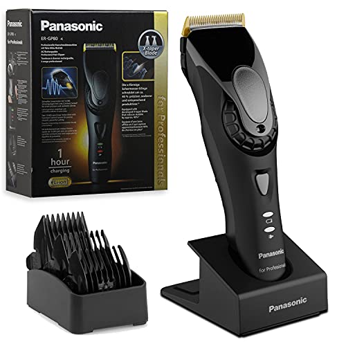 قیچی حرفه ای پاناسونیک Er Gp80 3469 شانه با استفاده از بی سیم بی سیم، مشکی، Ergp80