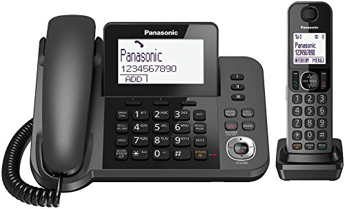 کیت تلفن دفتر خانه سیمی و بی سیم Panasonic KX-TGF320 با پاسخگو و مسدود کننده تماس های مزاحم - مشکی