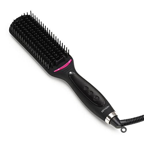 برس گرم شده یک مرحله ای مستقیم و درخشان Revlon RVST2168. فناوری Ionic، 10 تنظیمات LCD دیجیتال، One Size