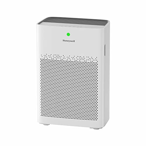 تصفیه کننده هوا Honeywell Air Touch P1 برای اتاق های بزرگ، خانه و محل کار – 64.8 متر مربع / 698 متر مربع. Ft، CADR 450m³/h، فیلتراسیون 4 مرحله ای با فیلتر H13 HEPA و کربن فعال، حذف 99.99٪ آلاینده ها - سفید