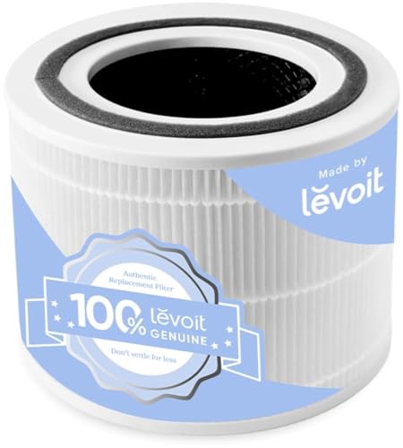 فیلتر جایگزین تصفیه هوا LEVOIT، 3 در 1 True HEPA، کربن فعال با راندمان بالا، Core 300-P-RF، 1 بسته، سفید
