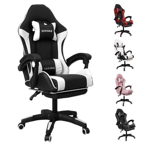 صندلی گیمینگ ارگونومیک دوکوا Duukoa Gaming Chair (سفید سیاه) مدل DT0080