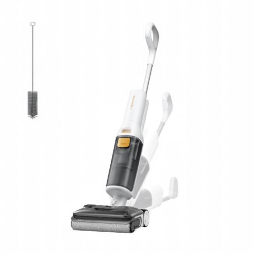 جاروبرقی Roborock F25 RT Gen 2، جاروبرقی بی سیم مرطوب خشک با چرخ های بزرگتر ارتقا یافته، دستگاه کف شوی 20000 پاسکال برای کف سخت، دستشویی برقی خود تمیز شونده لبه به لبه با صافی 180 درجه