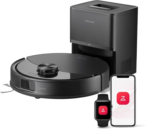 roborock Q10 VF+ (به روز رسانی شده از S8 +) ربات جاروبرقی و موپ با تخلیه خودکار، مکش 10000 پاسکال، جلوگیری از موانع، تمیز کردن صوتی، طراحی دوگانه ضد گره خوردگی، بلند کردن خودکار موپ، برای موهای حیوانات خانگی