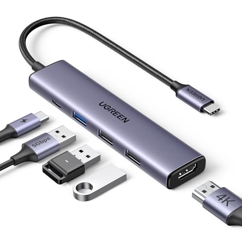 هاب USB-C چندکاره UGREEN Revodok CM478 با HDMI 4K و شارژ 100 وات PD