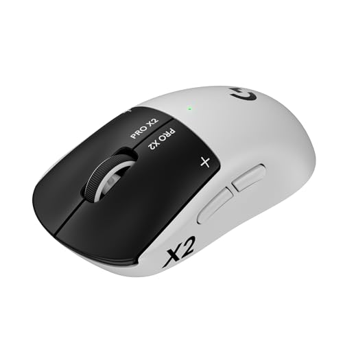 ماوس گیمینگ بیسیم Logitech G PRO X2 SUPERSTRIKE LIGHTSPEED، سوئیچهای آنالوگ مغناطیسی با ماشه سریع قابل تنظیم، هپتیک کلیکی قابل تنظیم، وزن سبک 61 گرم، USB-C، نظرسنجی <8K، برای PC/Mac - سفید