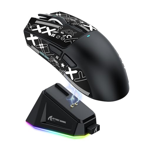 ماوس گیمینگ بیسیم ATTACK SHARK X11 با داک شارژ مغناطیسی 22000 DPI مشکی